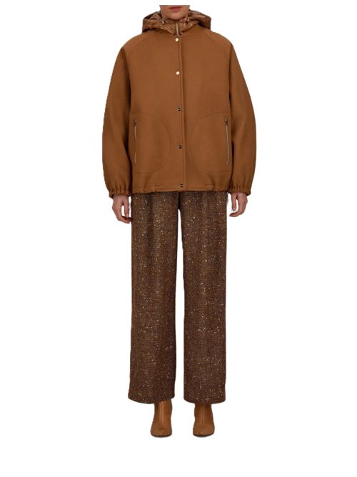 Hernopanelled oversized jacket HERNO | GI000439D334772157 CAMMELLO